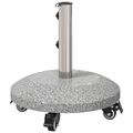 vidaXL Granito výplň slnečníka s kolieskami pre tyče 4-5 cm 27.2 kg