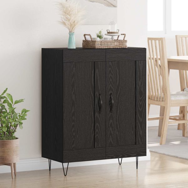 vidaXL Servírovacia skriňa Čierny dub 69,5 x 34 x 90 cm