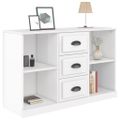 vidaXL Komoda vysoký lesk biela 104,5x35,5x67,5 cm kompozitné drevo