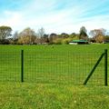 vidaXL Euro plot, oceľ 10x1,2 m, zelený