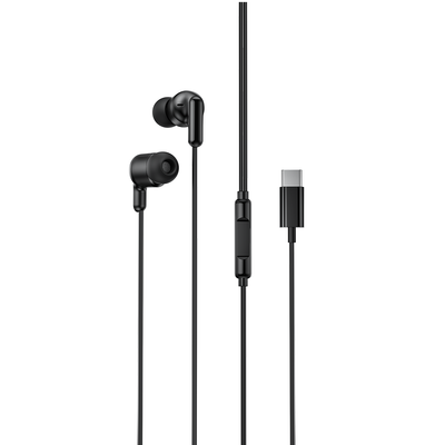 XO drôtové slúchadlá EP84 USB-C čierne