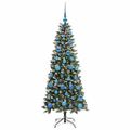 vidaXL Umelý vianočný stromček Zelená 150 cm PVC, plast a oceľ