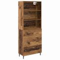 vidaXL Highboard 2 ks Staré drevo 69,5 x 32,5 x 180 cm