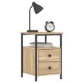 vidaXL Nočné stolíky 2 ks dub sonoma 34x35,5x50 cm kompozitné drevo