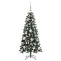 vidaXL Umelý vianočný stromček Zelená 120 cm PVC, plast a oceľ