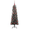 vidaXL Umelý vianočný stromček Zelená 120 cm PVC, plast a oceľ