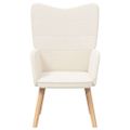 vidaXL kreslo Krémová 62 x 67 x 95,5 cm Sherpa látka