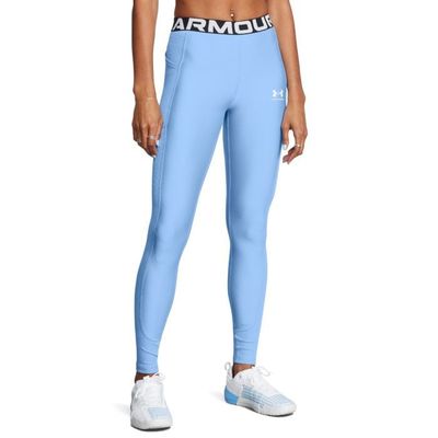 Dámske legíny HeatGear Rib Legging Blue - Under Armour, veľkosť XL, veľkosť oblečenia XL
