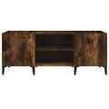 vidaXL Skrinka na platne dymový dub 121x38x48 cm kompozitné drevo