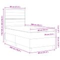 vidaXL Posteľ s pružinovým rámom s matracmi Čierna 80 x 200 cm látka