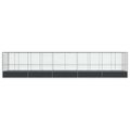 vidaXL Voliéra s nadstavcom strieborná 1039x207x212 cm oceľ