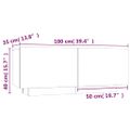 vidaXL Nočný stolík dymový dub 100x35x40 cm spracované drevo