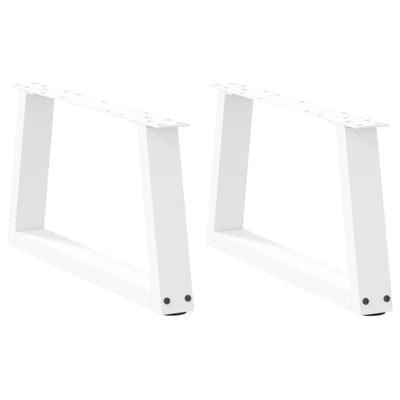 vidaXL Nohy konferenčného stolíka v tvare V, 2 ks, biele, 60 x (30-31,3) cm, oceľové