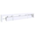 vidaXL TV skrinka s LED svetlami biela 260x36,5x40 cm