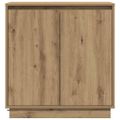 vidaXL LED komoda Dub artisan 71 x 34,5 x 75 cm Kompozitné drevo