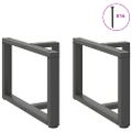 vidaXL Nohy konferenčného stolíka v tvare T, 2 ks, antracitové, 60x25x(42-43) cm, oceľ
