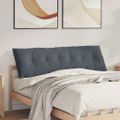vidaXL Poduška na chrbát Tmavosivá 160 x 50 cm Kordúrová tkanina