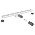 vidaXL Sprchový odtok s líniovým dizajnom Strieborná 70 cm