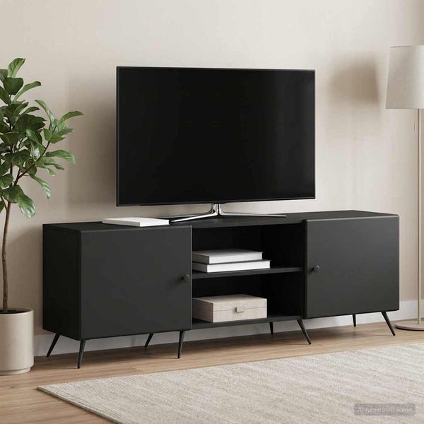 vidaXL TV skrinka Čierna 150 x 31 x 50 cm Kompozitné drevo