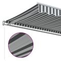 vidaXL Ručne zaťahovacia markíza s LED antracit a biela 400x350 cm