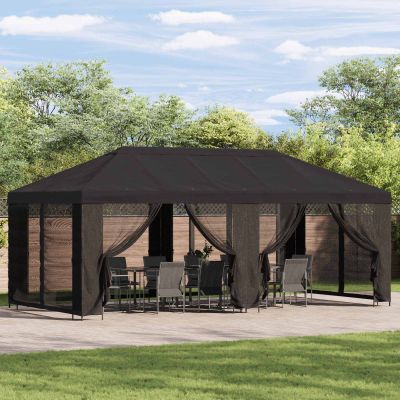 vidaXL Kryt altánku s bočnými stenami Antracitová 600,5 x 300,5 cm
