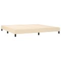 vidaXL Boxspring posteľ s matracom krémová 200x200 cm látka