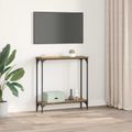 vidaXL Konzolový stôl Staré drevo 75 x 22,5 x 75 cm Kompozitné drevo