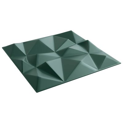 vidaXL Nástenné panely 12 pcs Diamond Zelený 50 x 50 cm XPS Pena
