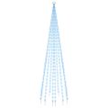 vidaXL Vianočný stromček na tyč 310 modrých LED 300 cm