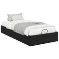 vidaXL Otomanový posteľný rám s úložiskom Čierny Dub 203 x 90 x 25 cm