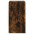 vidaXL Bočná skrinka so sklenenými dvierkami dymový dub 68x37x68,5 cm