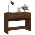 vidaXL Konzolový stolík hnedý dub 100x39x75 cm spracované drevo