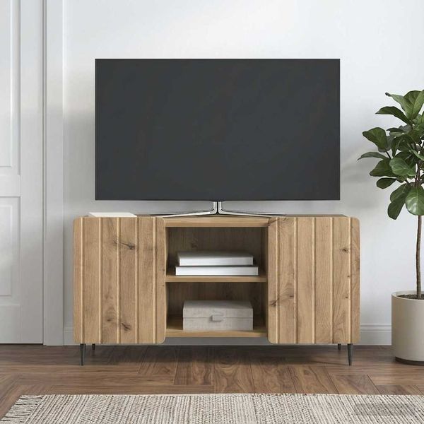vidaXL TV skrinka Dub artisan 102 x 34,5 x 52 cm Kompozitné drevo