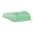vidaXL Fóliovník s oceľovým rámom zelený 56 m² 14x4x2 m
