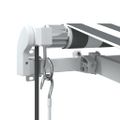 vidaXL Automaticky zaťahovacia markíza antracit a biela 450x350 cm