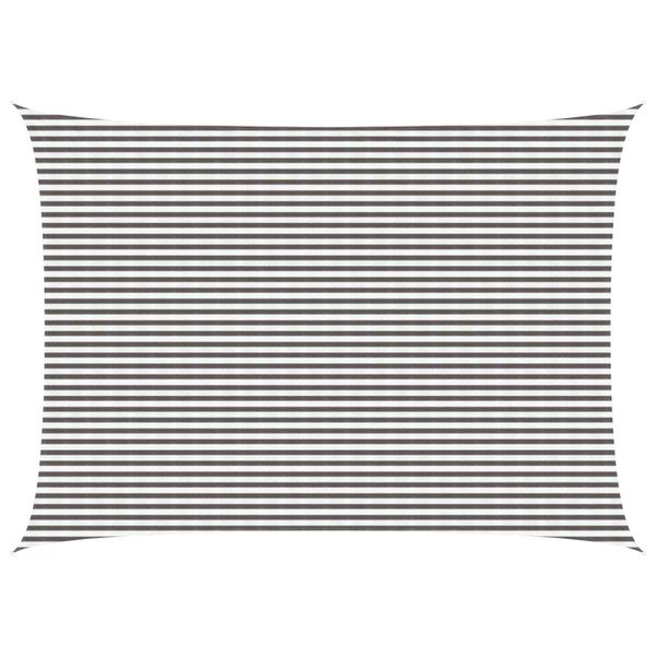 vidaXL Plachta na tienenie Svetlo šedá a biela 5 x 8 m HDPE