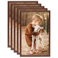 vidaXL Fotorámiky na stenu alebo stôl 5 ks hnedé 70x90 cm MDF