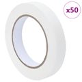 vidaXL Pásky na maliarske maskovanie 50 ks Biela 19mm x 50m Papier