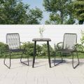 vidaXL Záhradné stoličky 2 ks čierne 58x59x85,5 cm PVC ratan