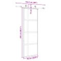 vidaXL Posuvné dvere s kovaním čierne 76x205 cm tvrdené sklo