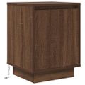 vidaXL Nočné skrinky s LED osvetlením 2 ks Hnedý dub 38x34x50 cm