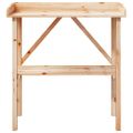 vidaXL Stôl na rastliny s policou 78x38x82,5 cm masívna jedľa