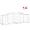 vidaXL Oblúkový gabionový kôš 13 ks 200x50x60/80 cm pozinkované železo