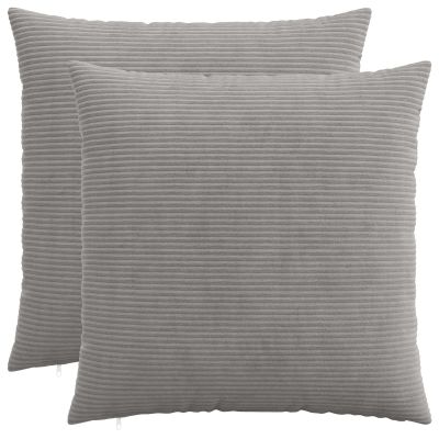 vidaXL Poťah na podložku 2 pcs HEERLEN Svetlosivá 55 x 55 cm manšestr