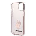 Puzdro Karl Lagerfeld pre iPhone 14 6,1" KLHCP14SHNCHTCP ružové tvrdé puzdro Ikonik Choupette
