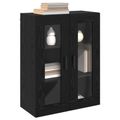 vidaXL Servírovacia skriňa Čierny dub 69,5 x 34 x 90 cm