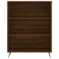 vidaXL Vysoká skrinka hnedý dub 69,5x32,5x180 cm kompozitné drevo