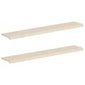 vidaXL Parapety 2 ks Biela 140 x 30 x 2 cm Masívne dubové drevo