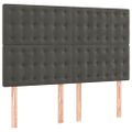 vidaXL Posteľný rám boxspring s matracom tmavosivý 140x190 cm zamat