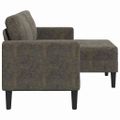 vidaXL 2-miestna pohovka s ležadlom v tvare L, tmavosivá 125 cm, umelá koža